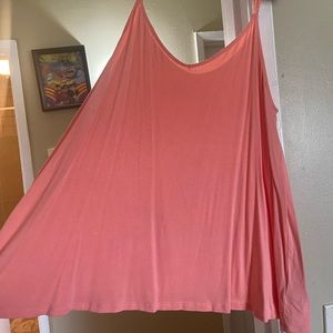 Torrid peach tank top with cute straps, size 0